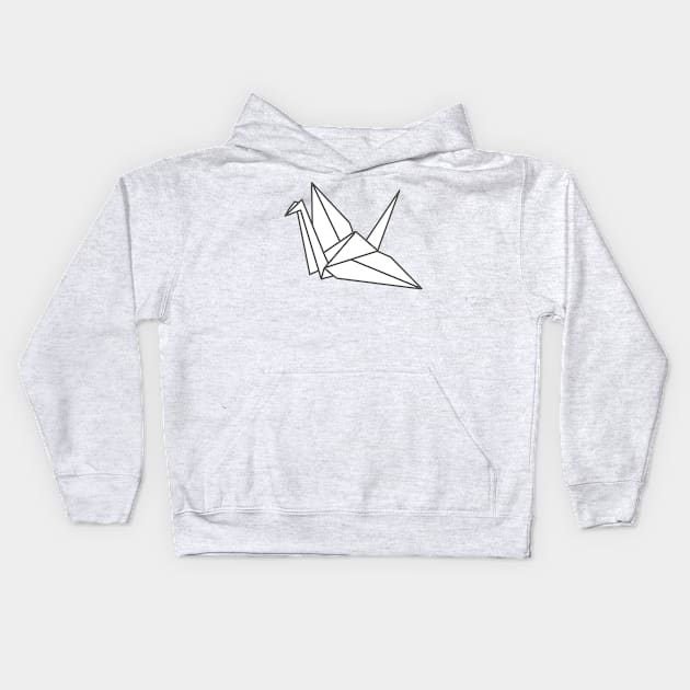 Paper Cranes Blue Kids Hoodie by Vaeya